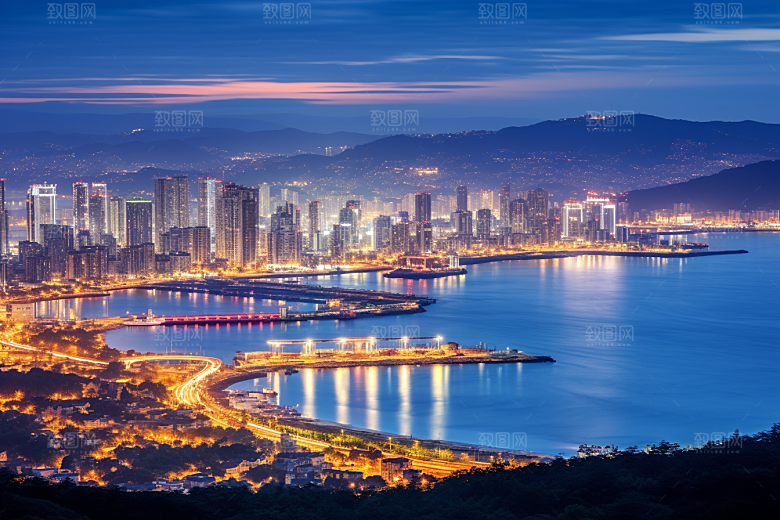 厦门旅游海边城市目的地摄影图