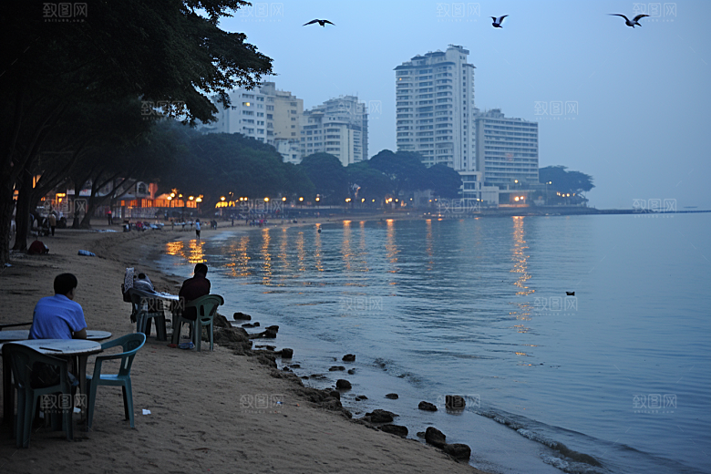 厦门旅游闽南海边城市摄影图