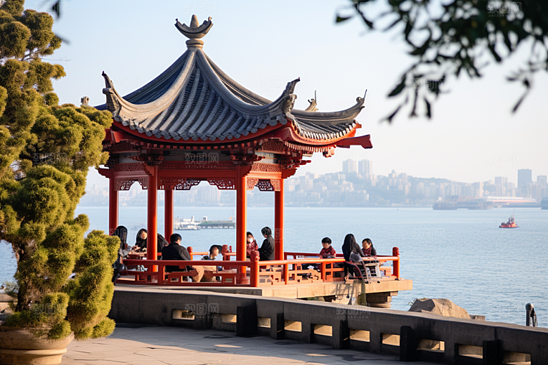 厦门旅游城市都市漫步摄影图