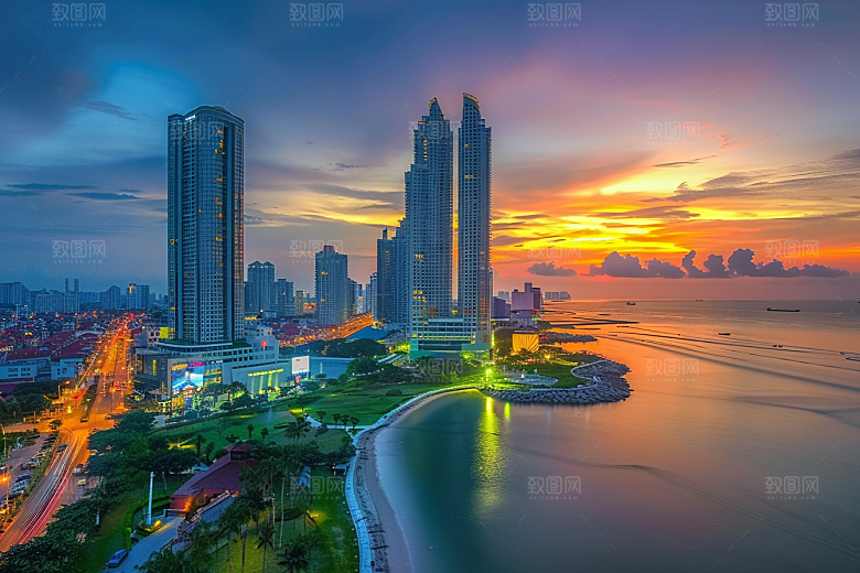 厦门旅游海边城市旅行摄影图