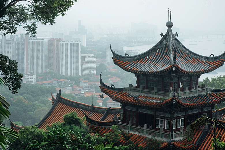 厦门旅游都市漫步景色摄影图