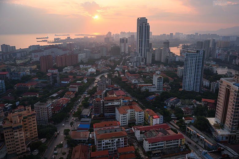 厦门旅游海边城市城市摄影图