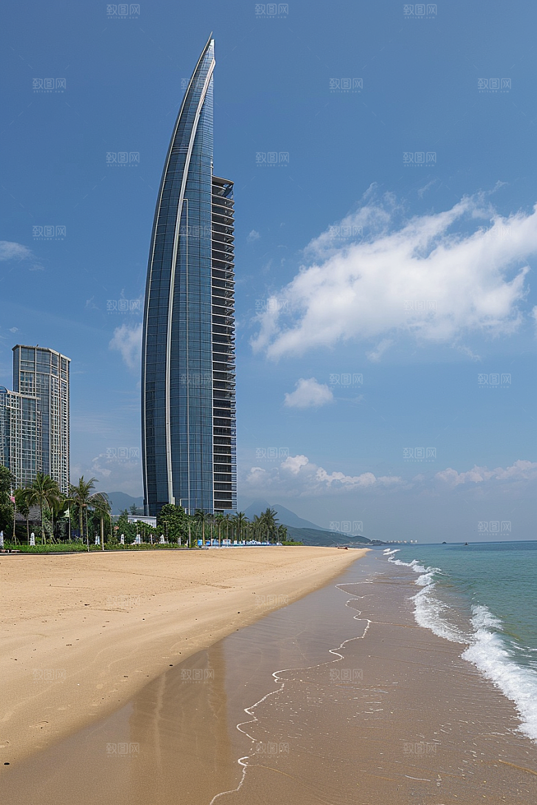 厦门旅游海边城市景色摄影图