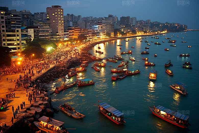 厦门旅游地标海边城市摄影图