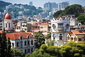 厦门旅游地标海边城市摄影图