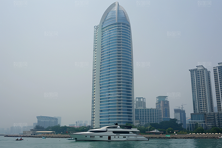 厦门旅游自由行海边城市摄影图