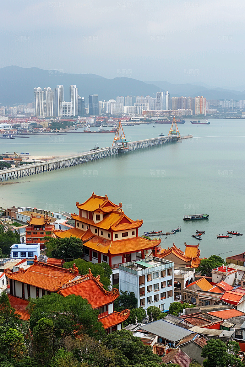 厦门旅游都市漫步地标摄影图