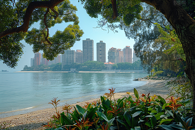 厦门旅游旅行海边城市摄影图