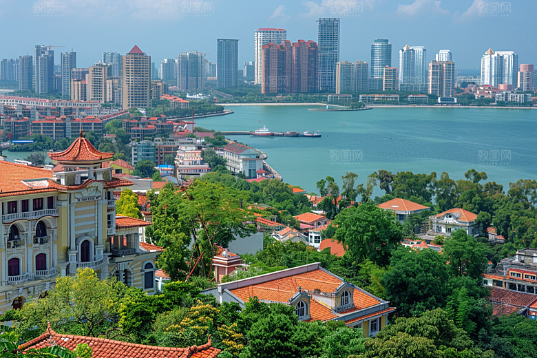 厦门旅游海边城市闽南摄影图
