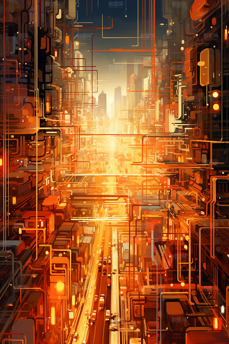 金色现代都市游戏未来原画
