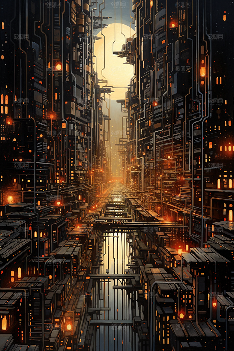 金色现代都市游戏未来原画