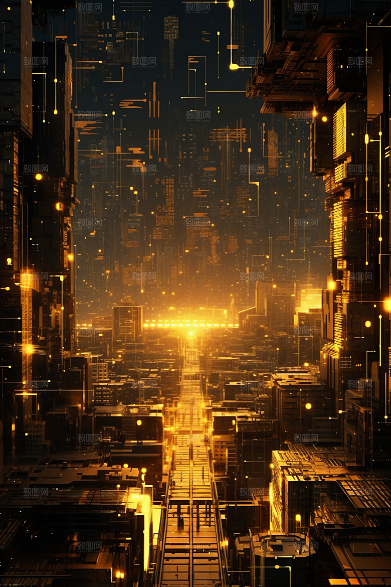 金色现代都市高清未来原画