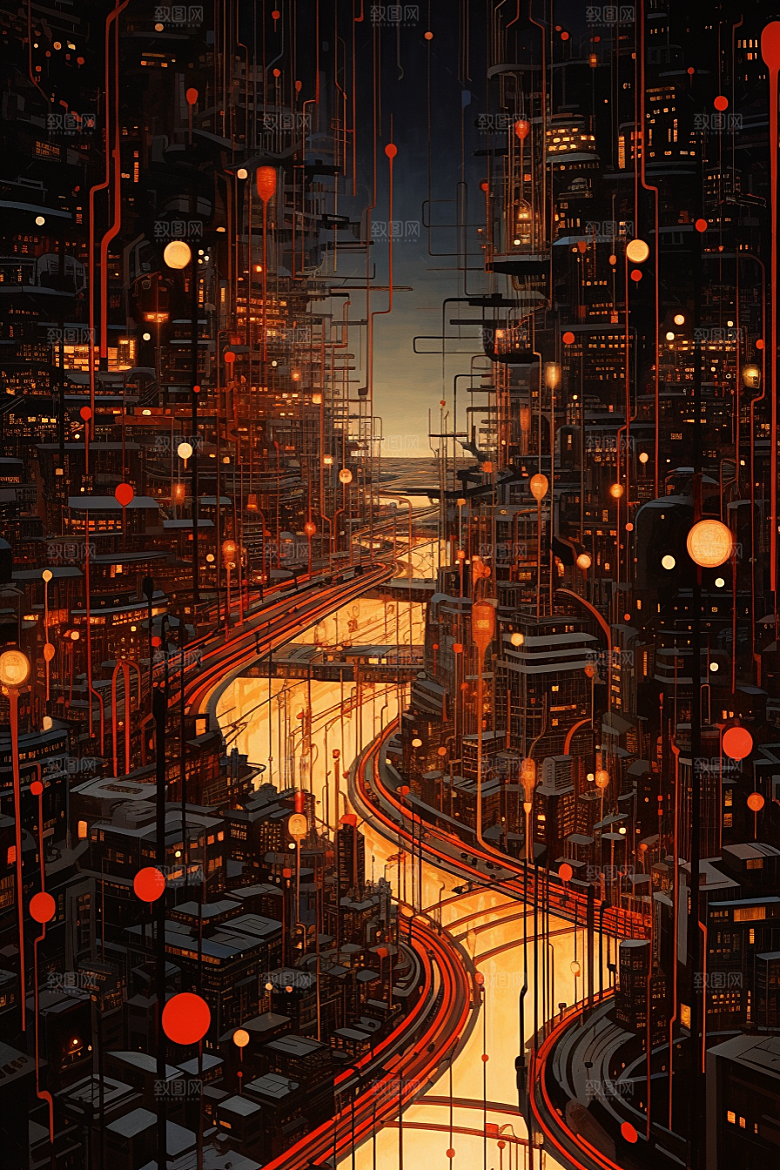 金色现代都市高清未来原画