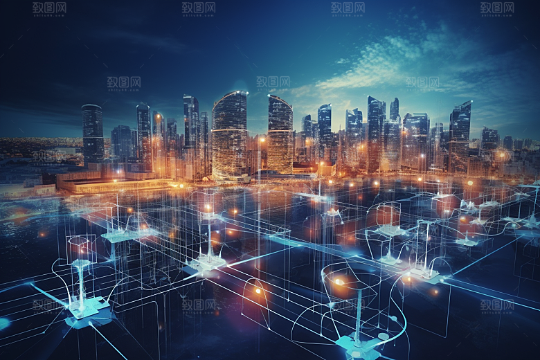 金色现代都市未来游戏原画