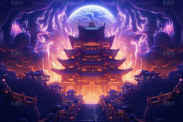 现代城市未来CG原画