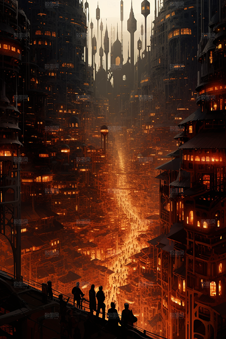 现代城市超现实CG原画