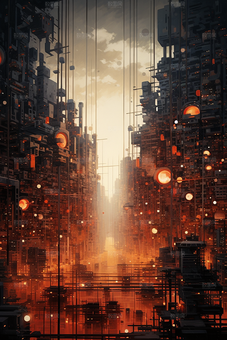 现代城市CG科幻原画