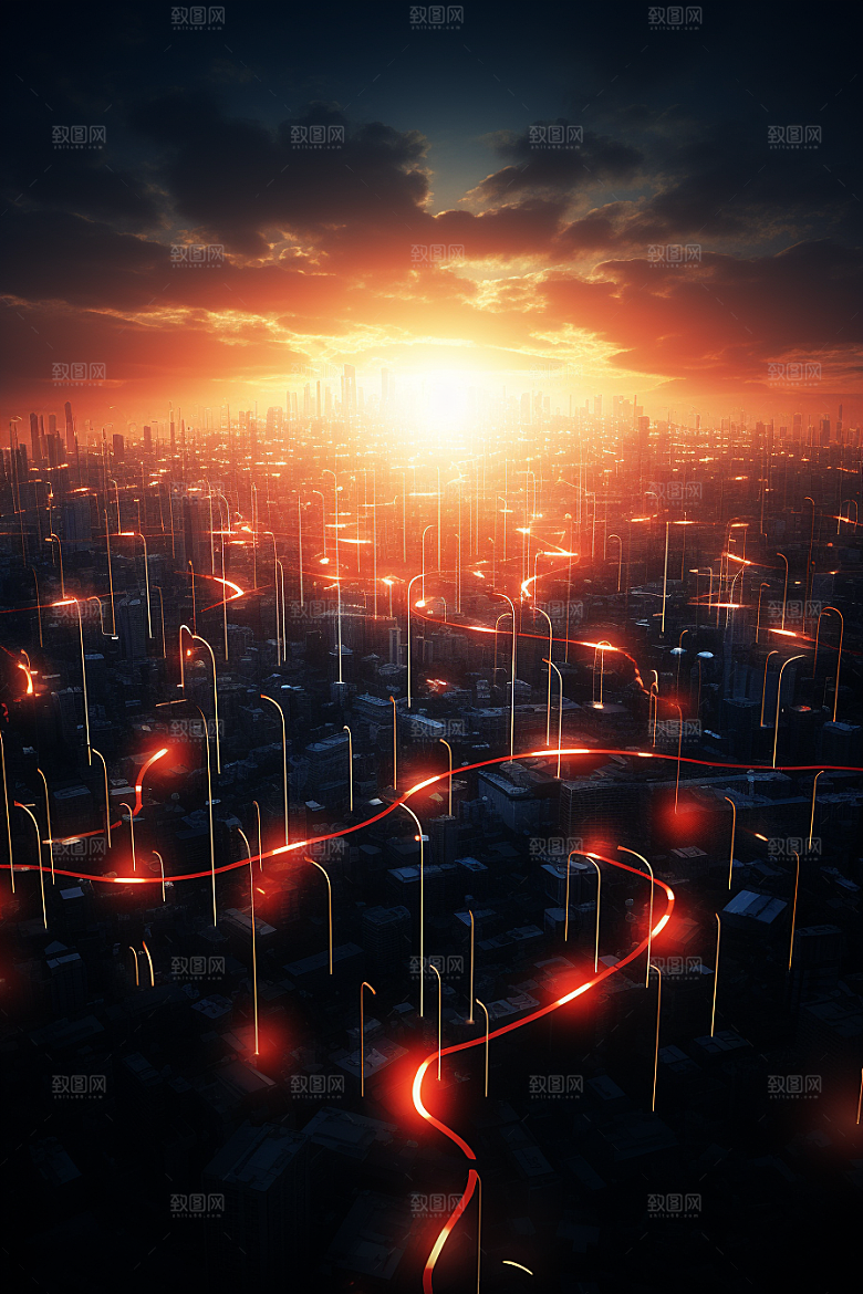 现代城市都市科幻原画