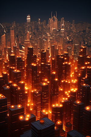 现代城市都市科幻原画