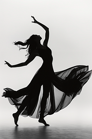 现代舞舞者舞蹈艺术摄影图