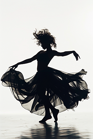 现代舞舞者艺术简约摄影图