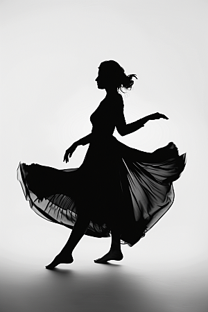 现代舞舞者肖像高清摄影图