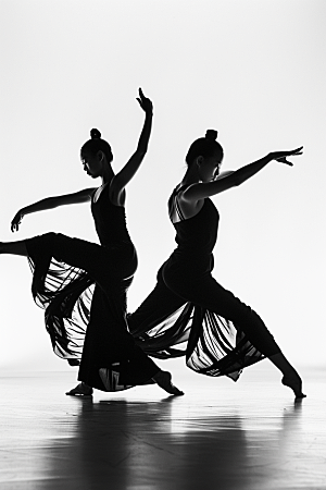 现代舞舞者简约舞蹈摄影图