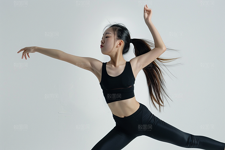 现代舞舞者舞蹈大气摄影图