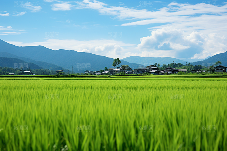 乡村振兴自然春耕手绘