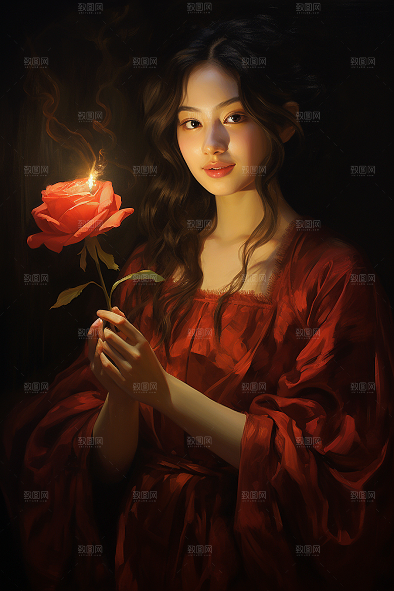 玫瑰香水高端美妆广告素材