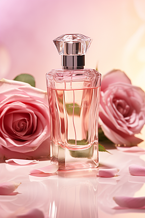 玫瑰香水唯美大气广告素材