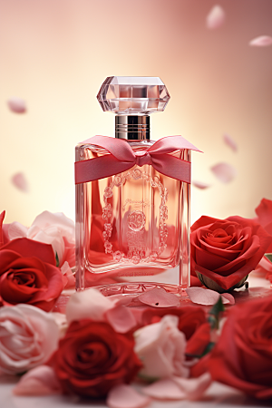 玫瑰香水化妆品浪漫广告素材