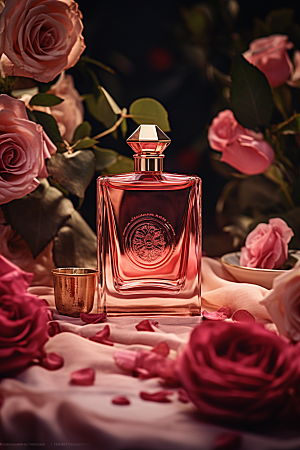 玫瑰香水高端浪漫广告素材
