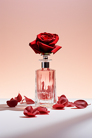 玫瑰香水礼物大气广告素材