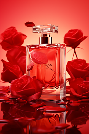 玫瑰香水视觉艺术大气广告素材