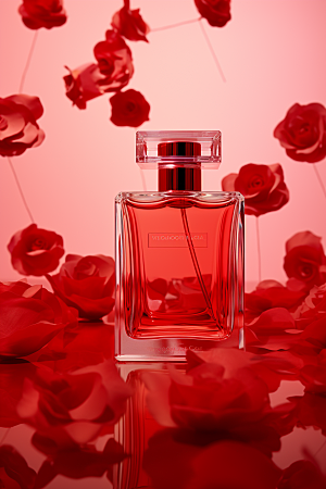 玫瑰香水礼物视觉艺术广告素材