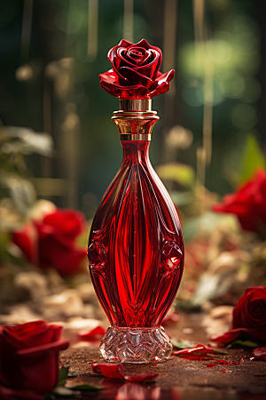 玫瑰香水高端化妆品广告素材