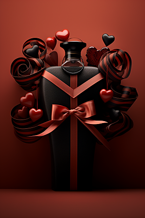 玫瑰香水浪漫香氛广告素材