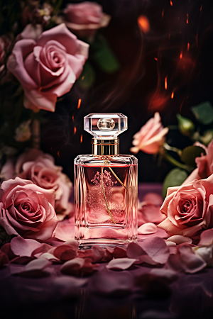 玫瑰香水高端礼物广告素材