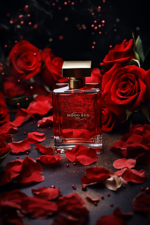 玫瑰香水高端情人节广告素材