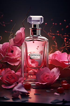 玫瑰香水美妆礼物广告素材