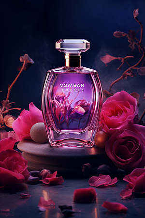 玫瑰香水香氛唯美广告素材