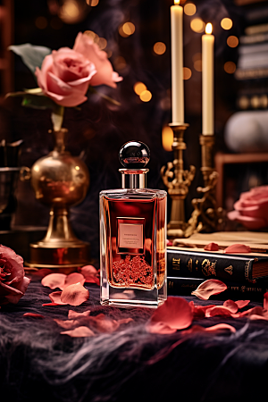 玫瑰香水唯美视觉艺术广告素材