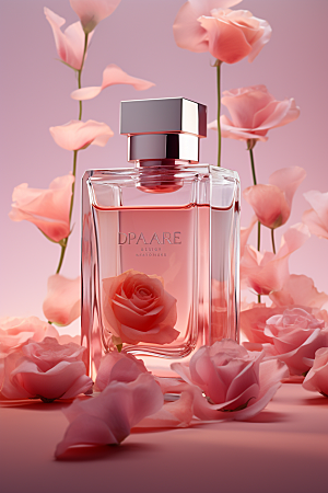 玫瑰香水唯美浪漫广告素材