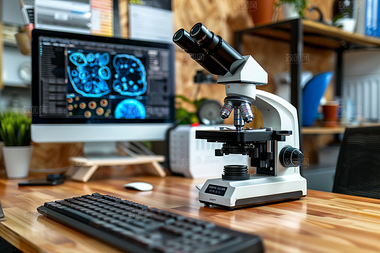 显微镜科学科技素材