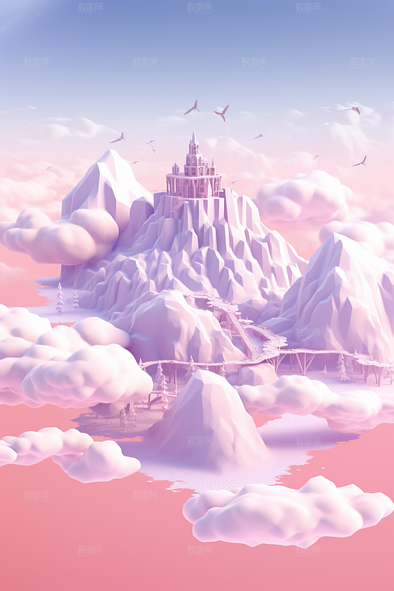 海岛大海高清插画