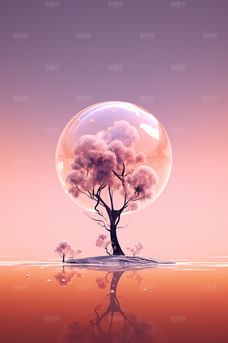 海岛高清大海插画