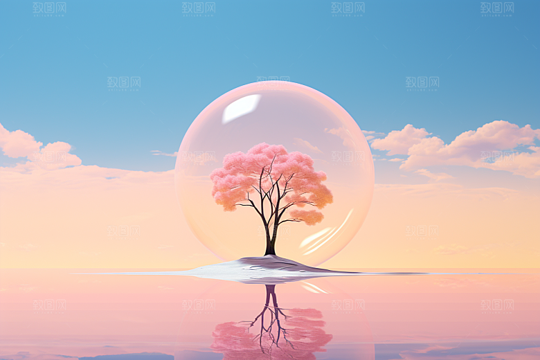 海岛高清小岛插画
