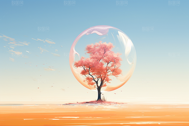 海岛孤岛小岛插画
