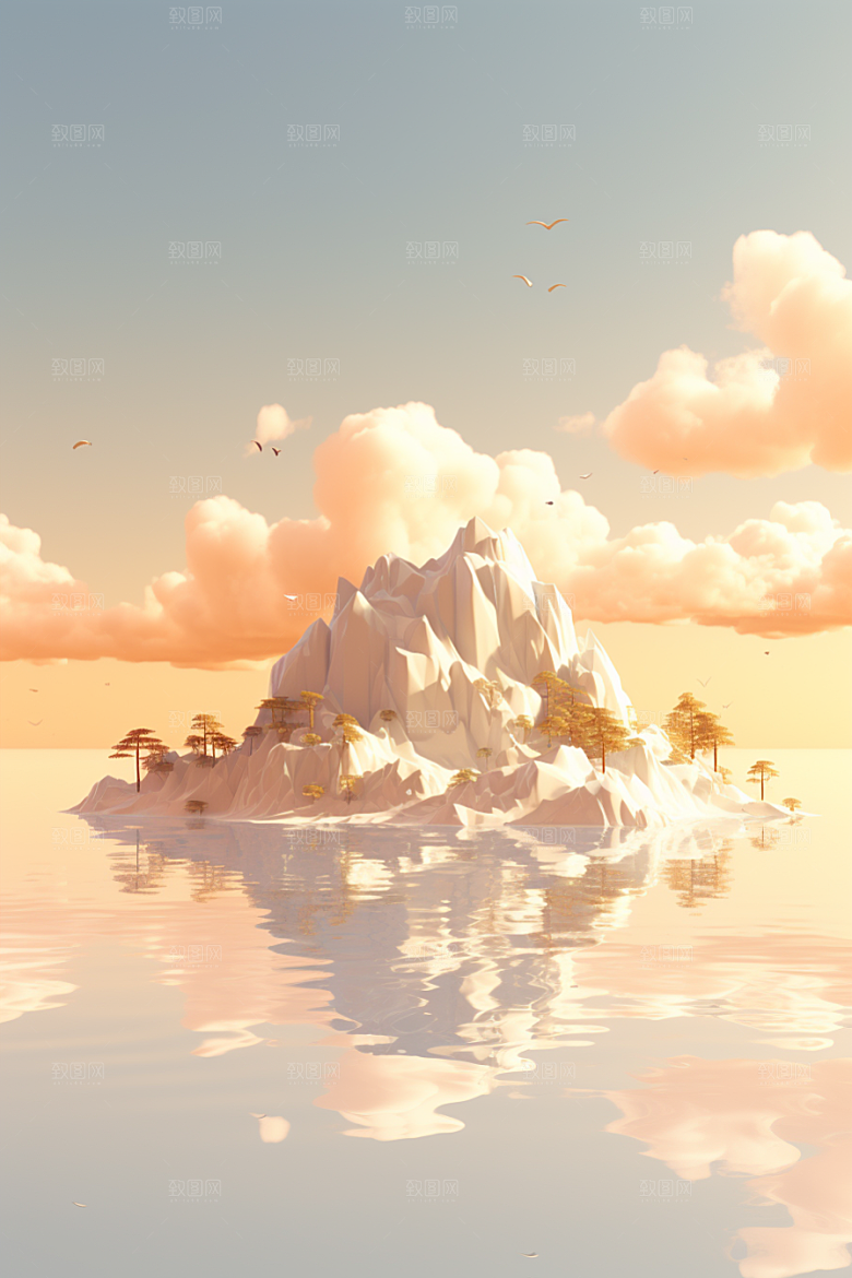 海岛艺术高清插画